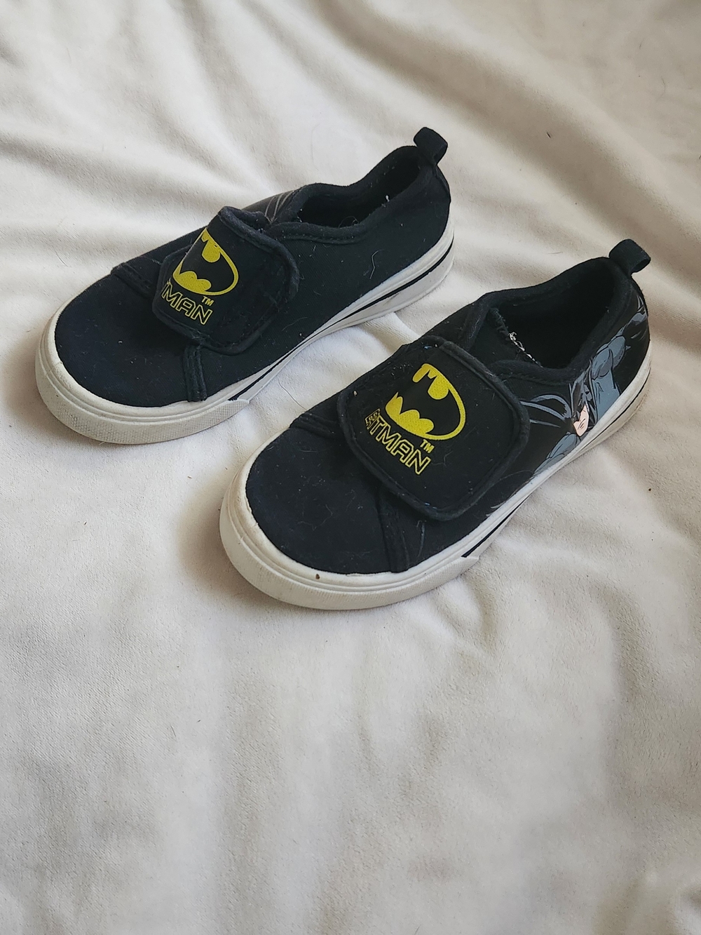 Batman Kids' Slip-On Black Canvas Sneakers